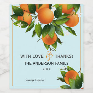 Orange Citrus Fruit Wine Label