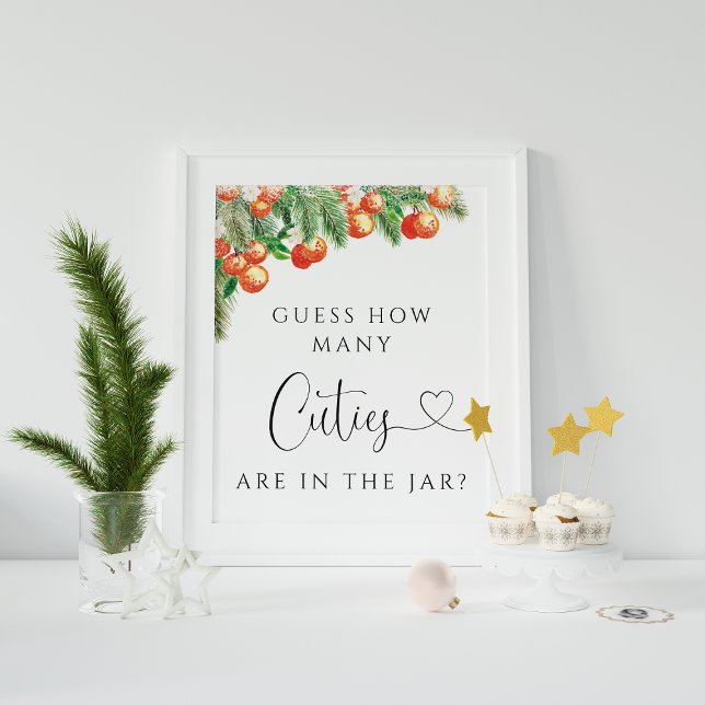 Orange citrus guess how many Cuties are in the jar Poster (Creator Uploaded)