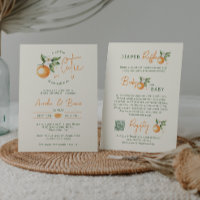 Orange Citrus Little Cutie All In One Baby Shower