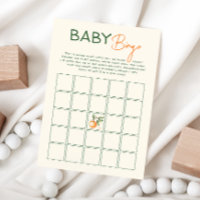 Orange Citrus Little Cutie Baby Bingo Game Card