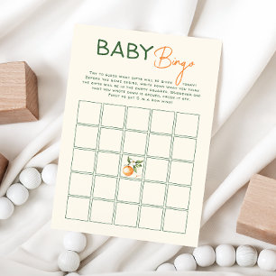 Orange Citrus Little Cutie Baby Bingo Game Card