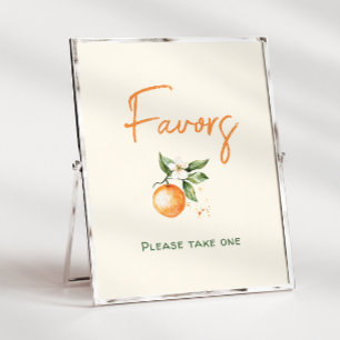 Orange Citrus Little Cutie Baby Shower Favours Sig Poster