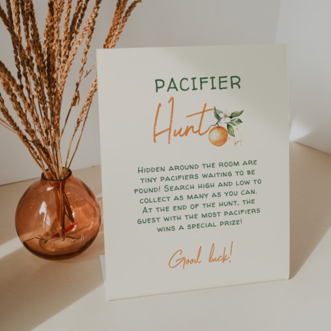 Orange Citrus Little Cutie Pacifier Hunt Pedestal Sign (Creator Uploaded)