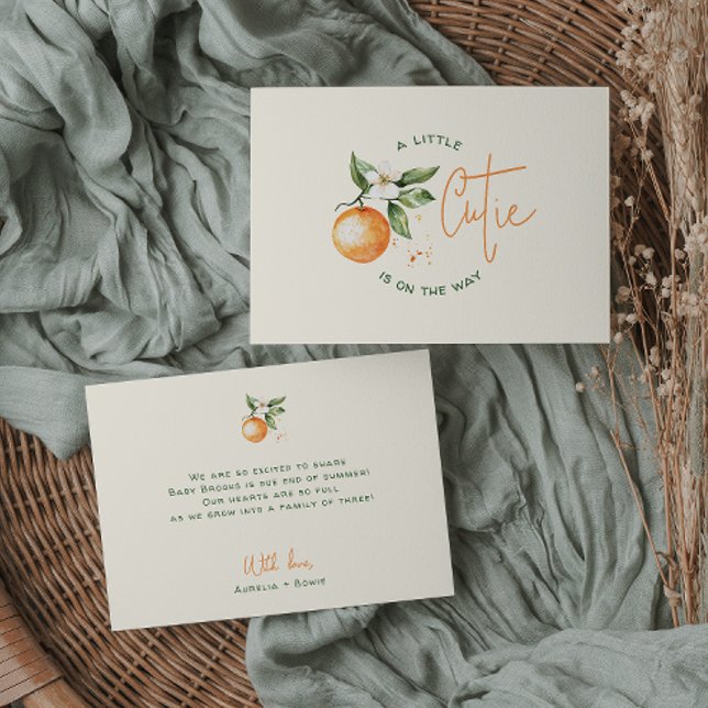 Orange Citrus Little Cutie Pregnancy Announcement (Creator Uploaded)