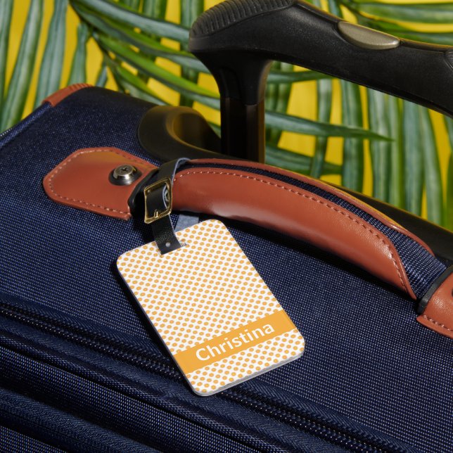 Orange Citrus Pattern Persoanlize Luggage Tag (Front Insitu 1)