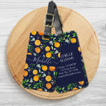 Orange Citrus Summer Floral Botanical Pattern Luggage Tag<br><div class="desc">Add a touch of summer to your travels with this elegant luggage tag! Featuring a seamless watercolor pattern of orange citrus,  summer fruits,  green leaves,  and botanical florals,  it’s great for garden-inspired adventures.</div>