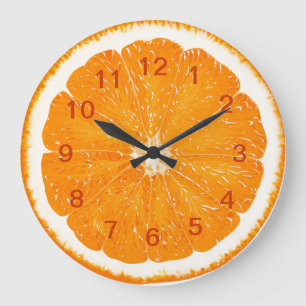 Orange citrus wall clock* large clock