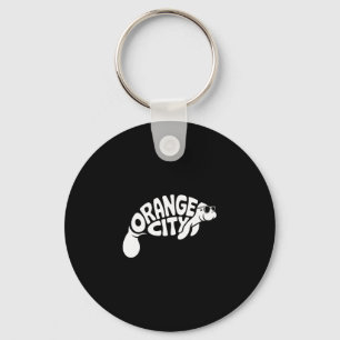 Orange City Manatee Orlando Florida Cute Vacation Key Ring