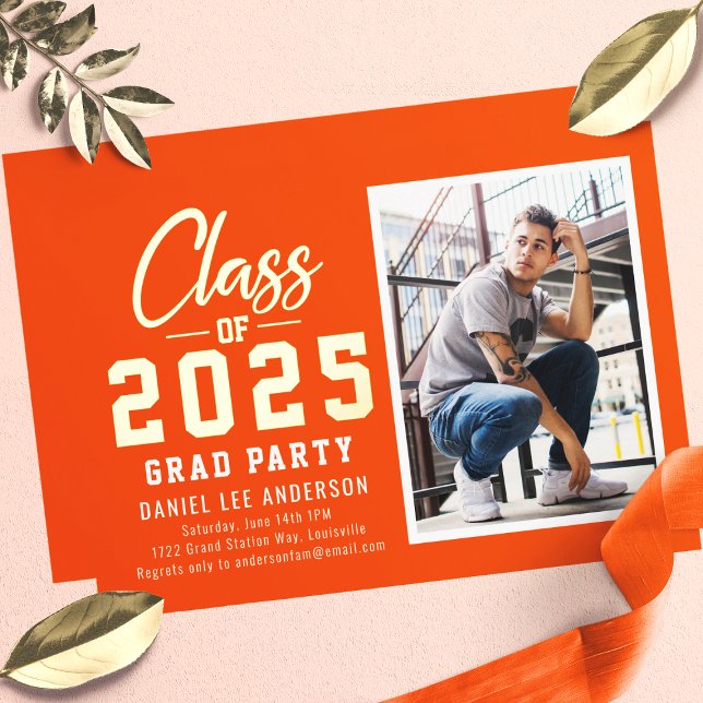 Orange Class of 2025 Photo Graduation Party (Creator Uploaded)