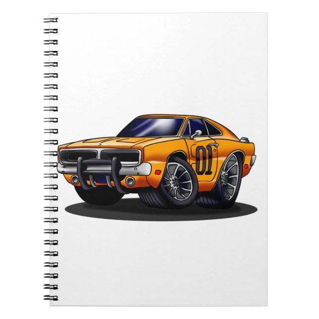 Orange Classic muscle car   - Choose back colour Notebook (Front)
