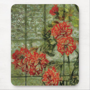 Orange Climbing Roses Mouse Pad