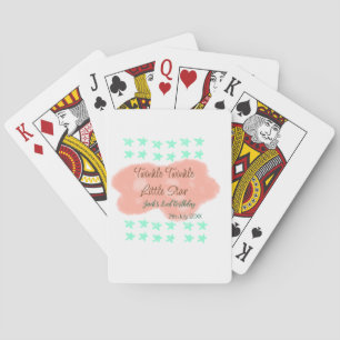 Orange clouds twinkle twinkle little stars green playing cards