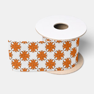Orange Clover Ribbon by Kenneth Yoncich Satin Ribbon