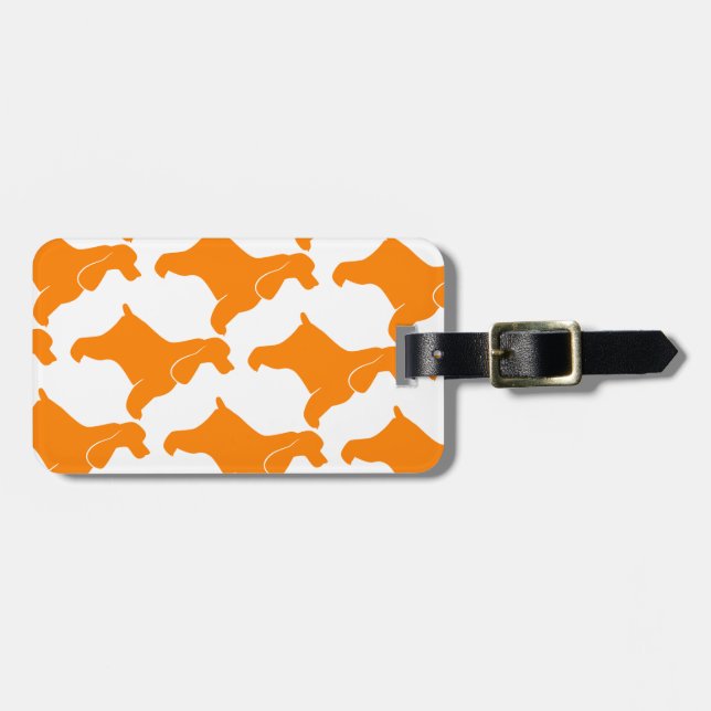 Orange Cocker Spaniel Luggage Tag (Front Horizontal)