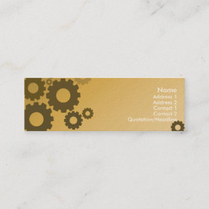 Orange Cogs - Skinny Mini Business Card