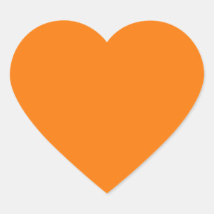 Orange Color Heart Sticker