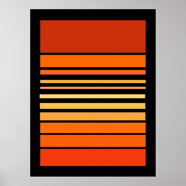 Orange Color Lines Palette  Poster (Front)