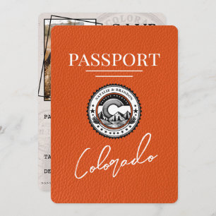 Orange Colorado Passport Save The Date