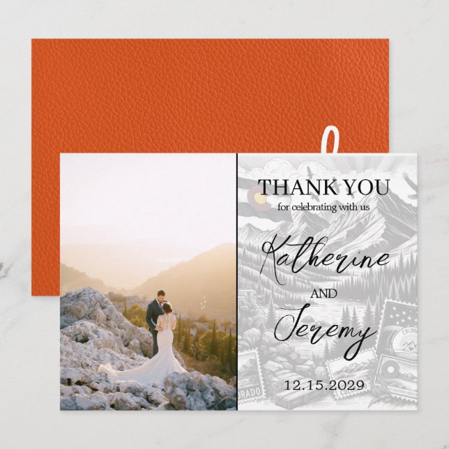 Orange Colorado Passport Thank You Card (Front/Back)