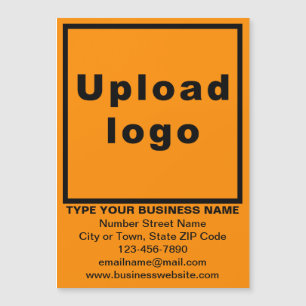 Orange Colour 5” x 7” Magnetic Business Card