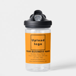 Orange Colour Business Brand on Kids 14 oz Water Bottle