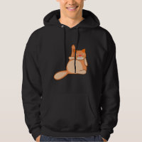 Orange Colour Cat Lying And Raised Her Hind Leg An