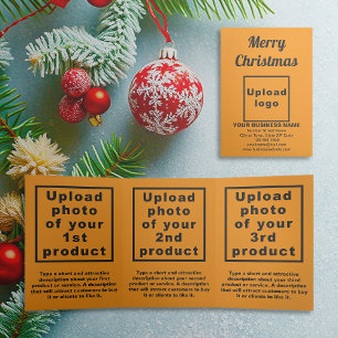 Orange Colour Christmas Business Trifold Card