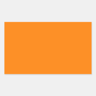 Orange Colour Customised Designer Rectangular Sticker