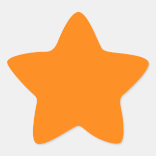 Orange Colour Customised Designer Star Sticker