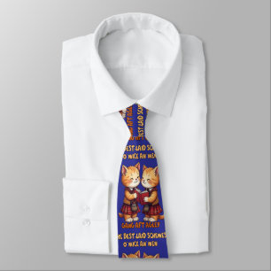 Orange-Coloured Scottish Feline Reciting Burns Tie