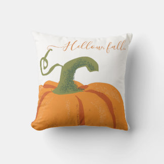 Orange Colourful Pumpkin Thanksgiving Round Pillow