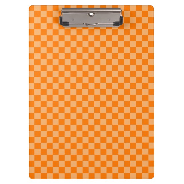 Orange Combination Chequerboard by Shirley Taylor Clipboard (Front)