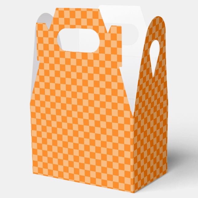 Orange Combination Chequerboard by Shirley Taylor Favour Box (Opened)