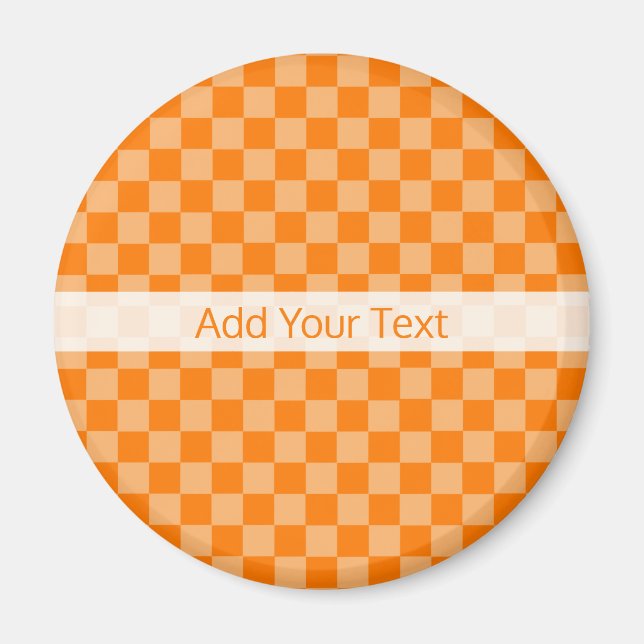 Orange Combination Chequerboard by Shirley Taylor Magnet (Front)