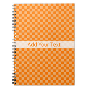 Orange Combination Chequerboard by Shirley Taylor Notebook