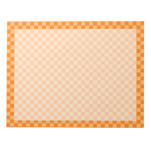 Orange Combination Chequerboard by Shirley Taylor Notepad