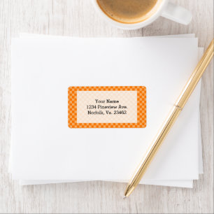Orange Combination Chequerboard by ShirleyTaylor Label