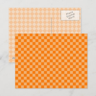 Orange Combination Classic Chequerboard STaylor Postcard