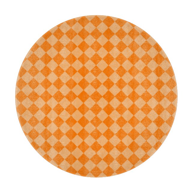Orange Combination Diamond Pattern by STaylor Cutting Board (Front)