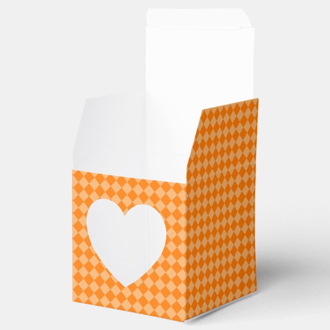 Orange Combination Diamond Pattern by STaylor Favour Box (Opened)