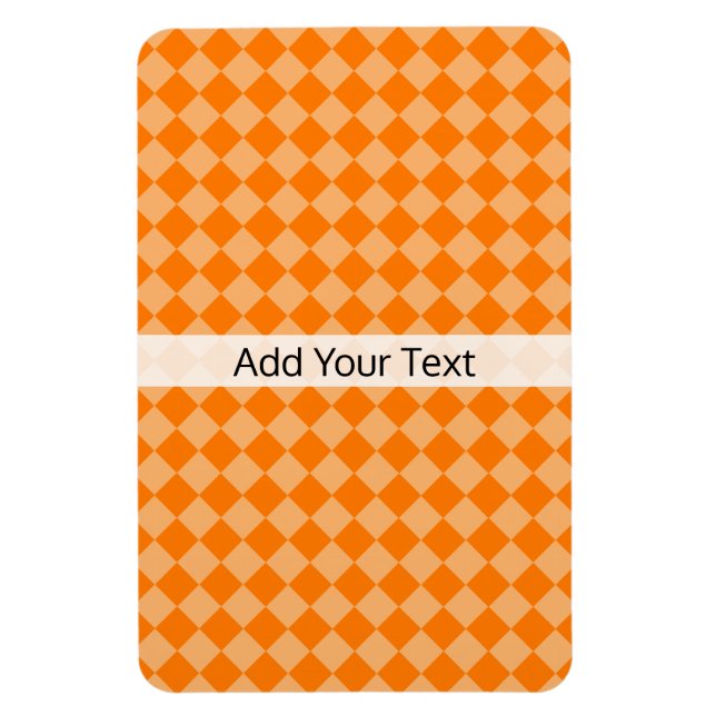 Orange Combination Diamond Pattern by STaylor Magnet (Vertical)