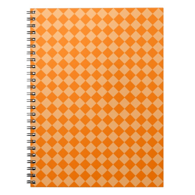 Orange Combination Diamond Pattern by STaylor Notebook (Front)