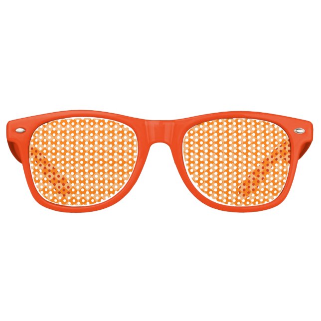 Orange Combination Diamond Pattern by STaylor Retro Sunglasses (Front)