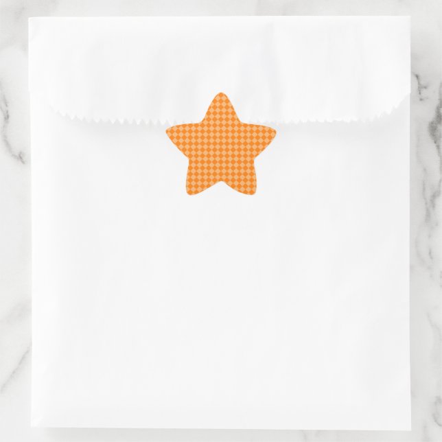 Orange Combination Diamond Pattern by STaylor Star Sticker (Bag)