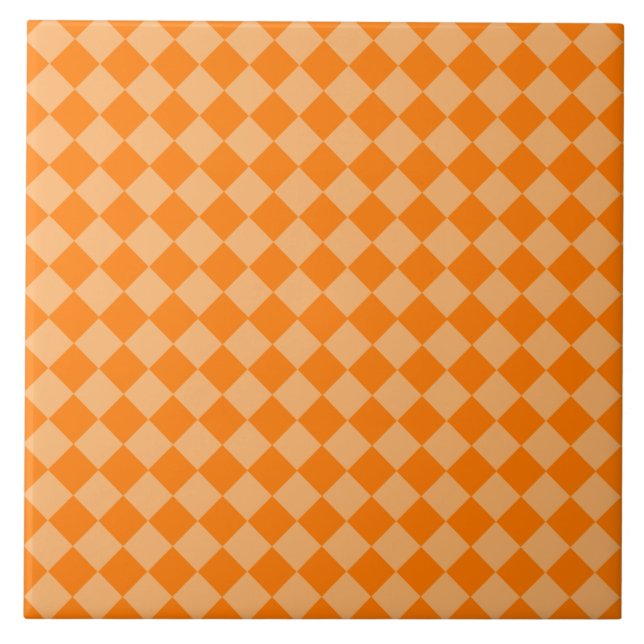 Orange Combination Diamond Pattern by STaylor Tile (Front)