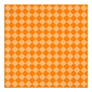 Orange Combination Diamond Pattern Photo Print