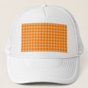 Orange Combination Diamond Pattern STaylor Trucker Hat