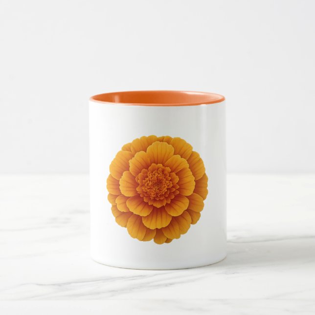 Orange Combo Mug - Marigold Flower (Center)