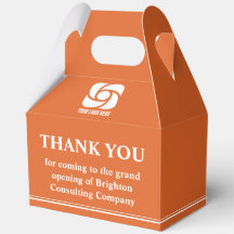 Orange Company Logo Business Grand Opening