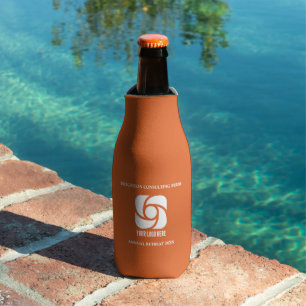 Orange Company Logo Custom Business Party Bottle Cooler